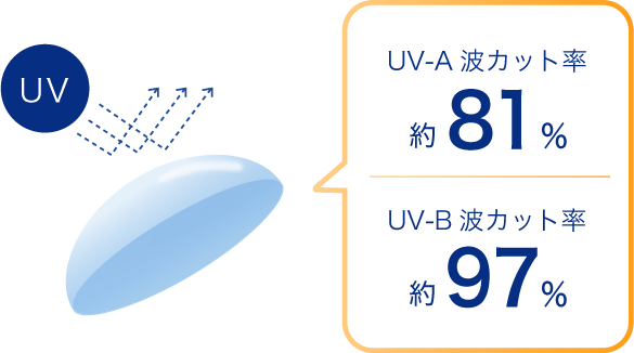 A波カット率約81％　UV-B波カット率約97％